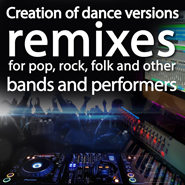 Create a dance remix for folk, pop, rock and other artists
